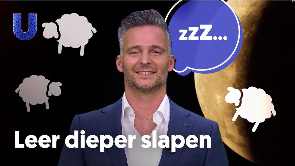Dr. Merijn van de Laar in de video Waarom je helemaal geen 8 uur slaap nodig hebt van Universiteit van Nederland